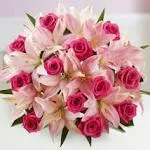 DELIVERY BY FRIDAY, 10/13 GUARANTEED IF ORDER PLACED BY 10/12 BEFORE 2PM EST From You Flowers - Rose and Lily Bouquet with Free Vase (Fresh Flowers) Birthday, Anniversary, Get Well, Sympathy,