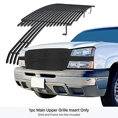 For 03-06 Chevy Avalanche/03-0<wbr/>5 Silverado 1500/2500 Black Billet Grille Insert