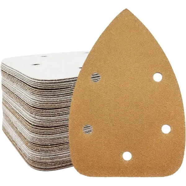 120 Grit Mouse Sander Sandpaper, 50pcs Sanding Pads for 5.5'' Detail Sanders ...