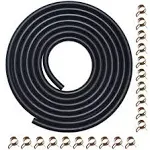 10 Feet 1/4 Inch ID Fuel Line with 20pcs Hose Clamps for Kawasaki Kohler Briggs & Stratton Small Engines Mini Bike ATV Mowing Machine Snow Machine