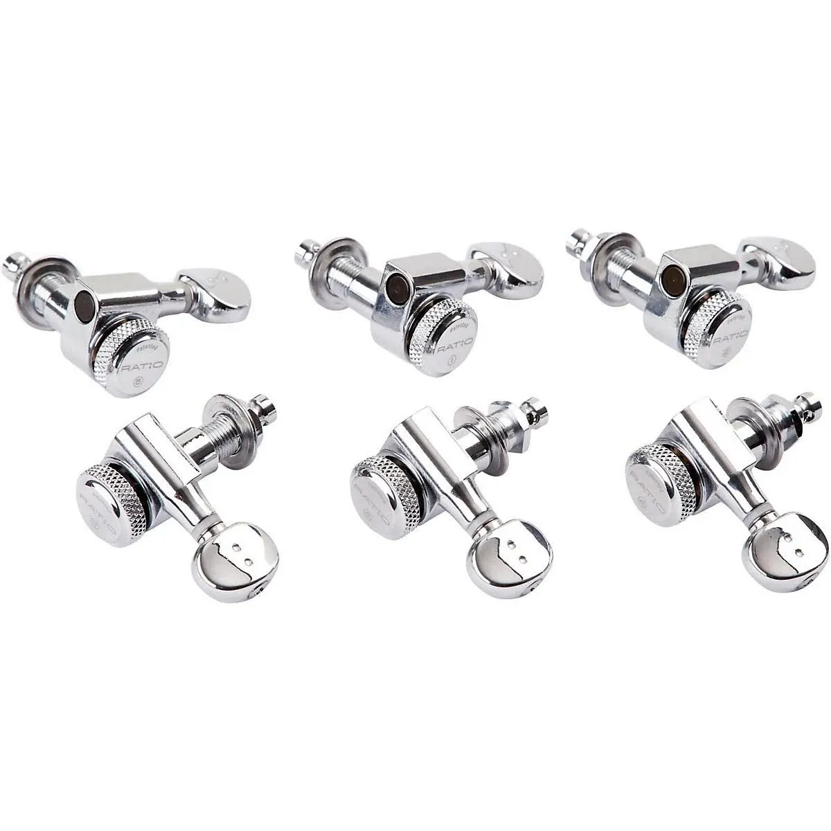 Graph Tech PRL-8731-C0 Ratio Locking Tuned Machine Heads - Electric 6 in Line ...