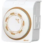 Coleman Cable 50002 7-Day Indoor Heavy Duty Mechanical Timer, White