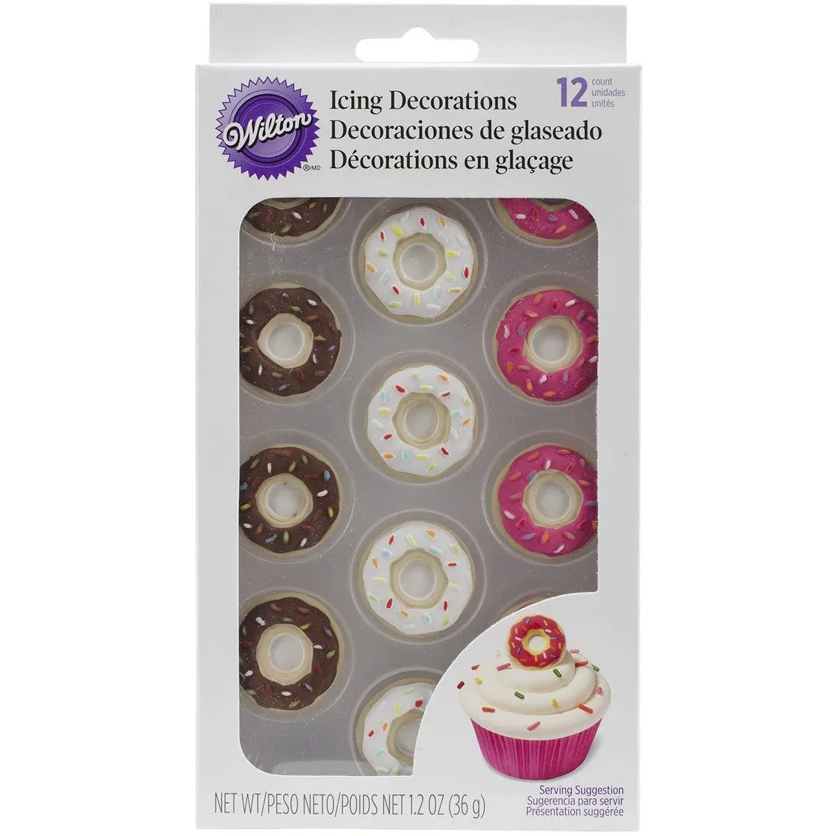 Wilton Royal Icing Decorations-Donut 12/Pkg