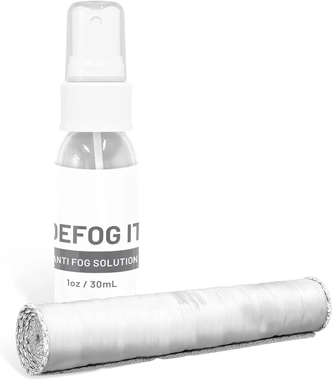 Defog It Anti Fog Spray Travel Kit, 1 oz Spray Bottle (300 Uses), Microfiber ...