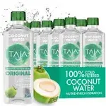 Taja Coconut Water - Raw Coconut Water with Natural Electrolytes - Workout Recovery Drink - Cold Filtered, No Sugar Added - 10oz, 12 Pack