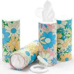 Car Tissues with Lotion, 4 Packs Cylinder Car Tissue Holder, Travel Tissues B...