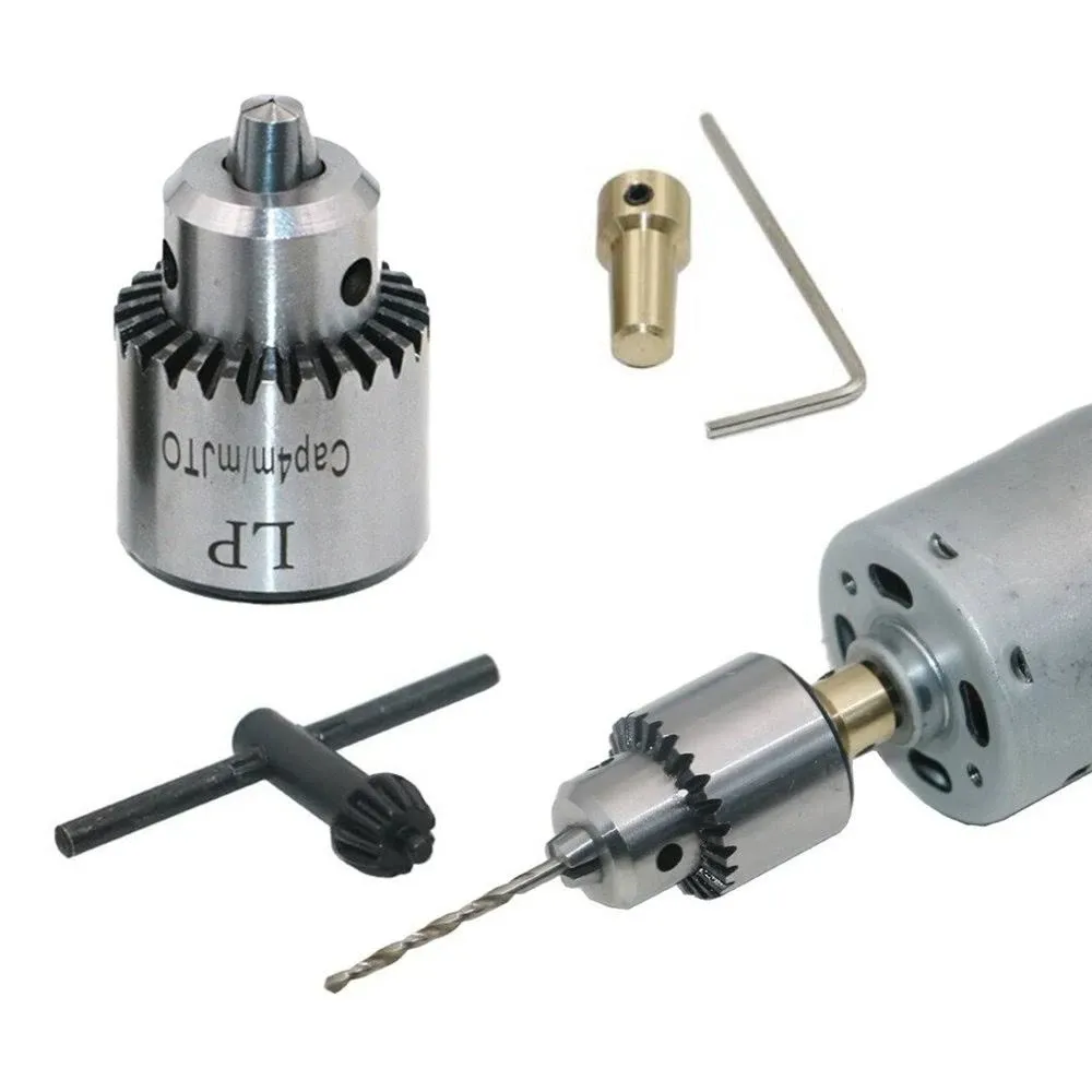 Yakamoz Mini Electric Drill Chuck 0.3-4mm JTO Taper Mounted Lathe for 1/8 Inch/ 3.17mm Motor Shaft Electric Drill