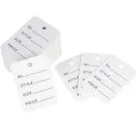 G2PLUS 1000 PCS Price Tags,1.94&#034; X 1.38&#034; White Paper Tags, Clothes Size Lables