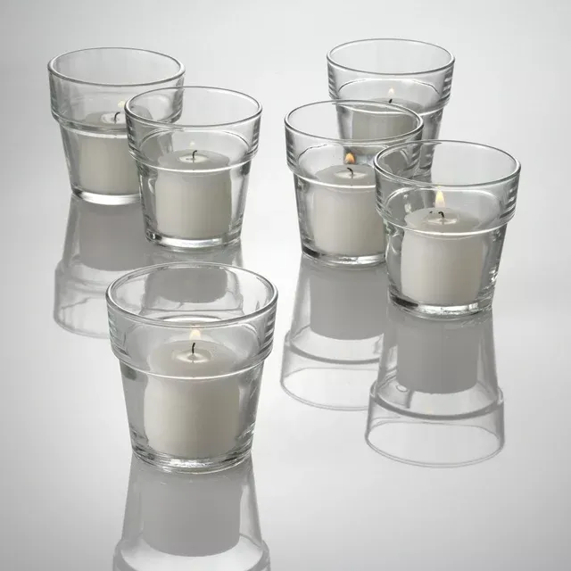 Eastland Votive Holder Clear Flower Pot Set of 12