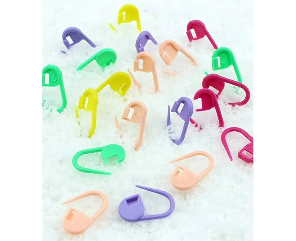 100PC Mix Color Knitting Stitch Counter Crochet Locking Stitch Markers Stitch