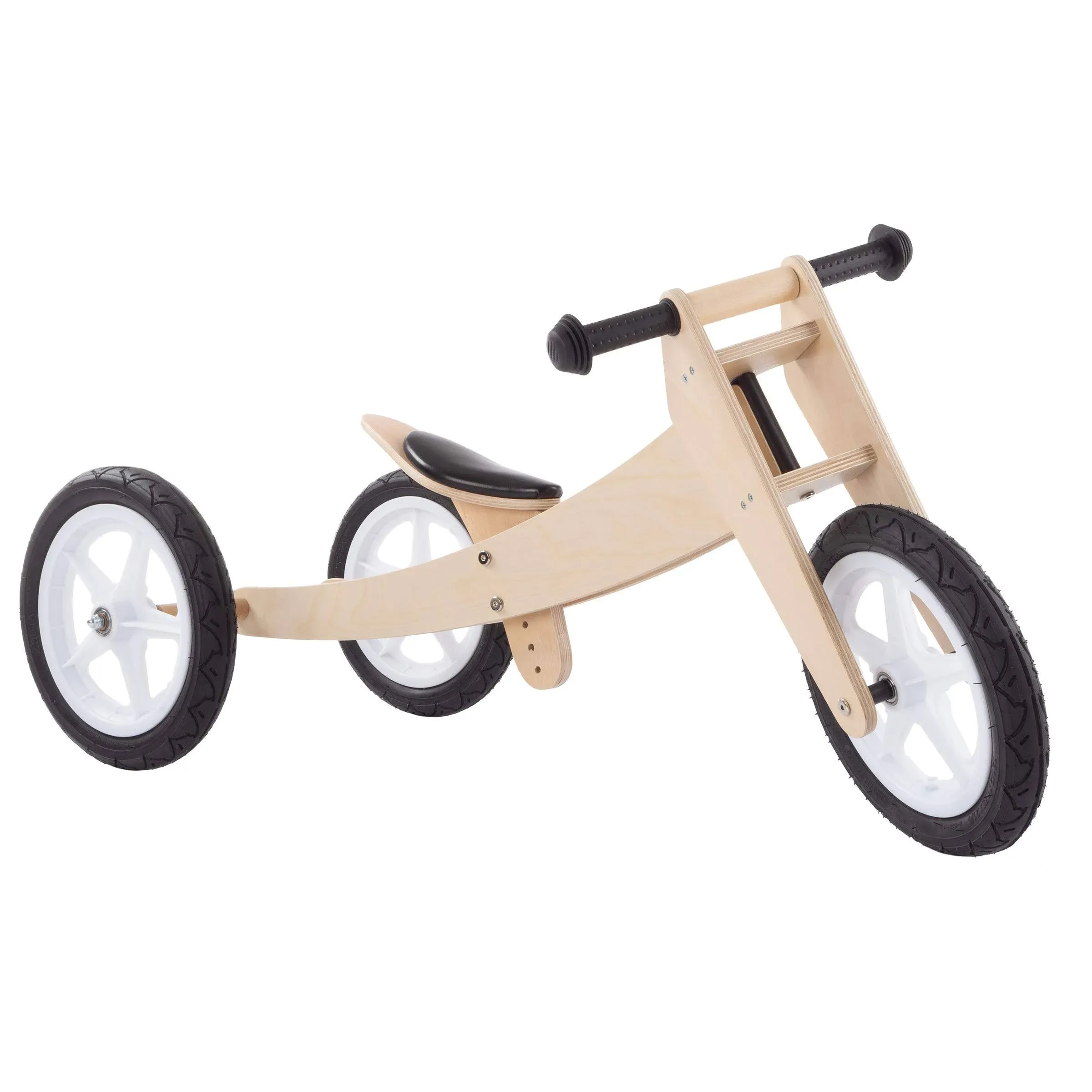 3-in-1 Balance Bike Multistage Wooden Walking Beginner Tricycle Ride on