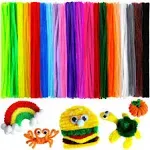 Iooleem 200pcs Pipe Cleaners, Chenille Stems, Pipe Cleaners for Crafts, Pipe Cleaner Crafts, Art and Craft Supplies