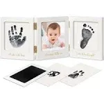 Baby Handprint and Footprint Kit for Newborns Girls &amp; Boys - Inkless White/Gold