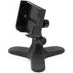 WeatherTech DeskFone Two View White Universal Phone Holder for Flat Surfaces, Office, Kitchen, Nightstand - Black Billet Knobs