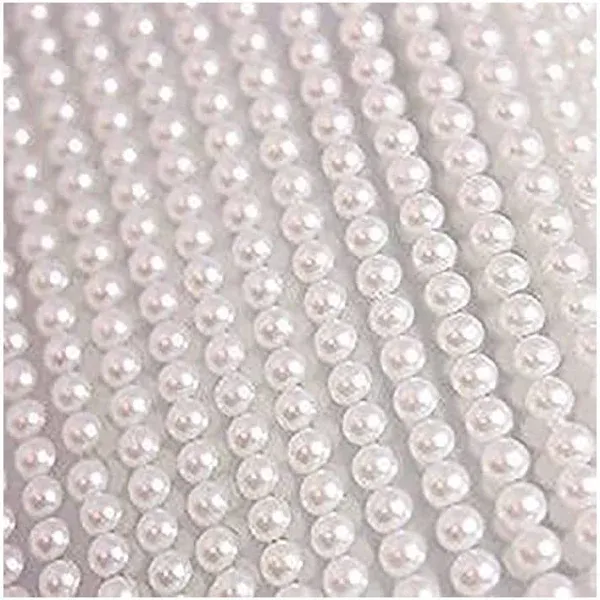 400 Self Adhesive Pearls 6mm Small Round Pearl Stick On Adhesive Beads Embellishment (White)