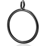 Awoin 30 Pcs 1.5-inch Black Curtain Rings for Curtain Rod, This Black Eyelet Drapery Rings Can Fit Up to 1.4-inch Curtains Rod