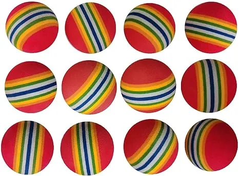 Colorful Soft Foam Rainbow Play Balls for Pet Dog and Cat Toys 12