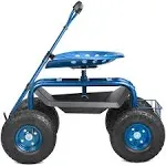 VEVOR Garden Cart Rolling Workseat with Wheels