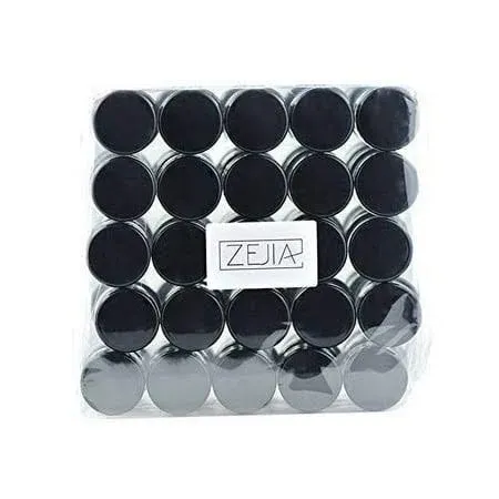 ZEJIA 5 Gram Sample Containers with Lids, 25PCS Mini Makeup Containers, Empty Plastic Travel Cosmetic Containers with Labels