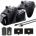 Nyko Charge Block Duo 2 Port Controller Charging Station + 2 Rechargeable XBOX