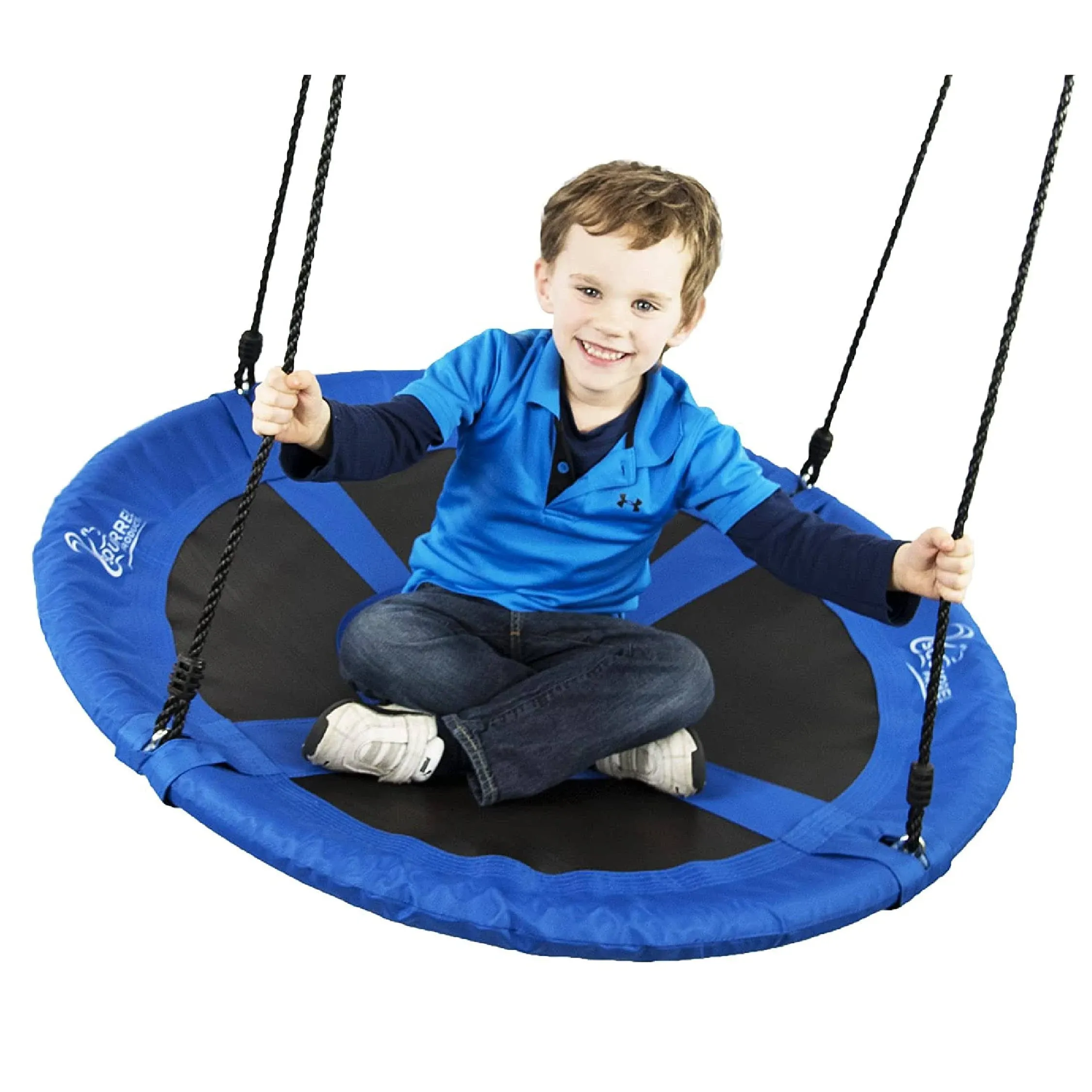 Flying Squirrel Giant Rope Swing - 40 Saucer Tree Swing - Blue