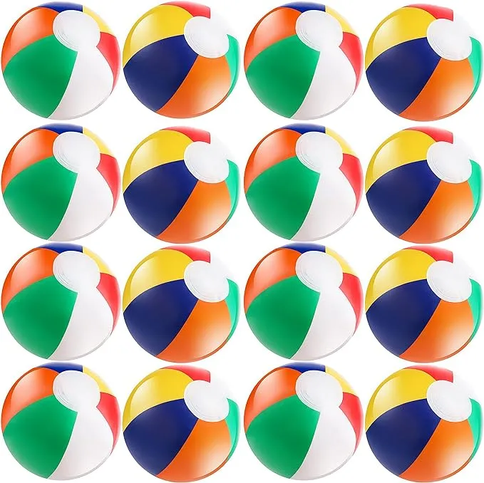 12 Mini Beach Balls Bulk (12 Pack) Summer Party Favors for Kids Pool Toys