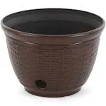 Liberty Garden Products Liberty 1920 High Density Resin Wicker Design Garden Hose Pot, Bronze