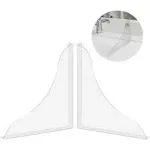 2 Pack Bathtub Shower Splash Guard, Splash Guards for Bathroom Bath Tub Corner with 3M Super Viscose, Clear Bathtub Splash Guads