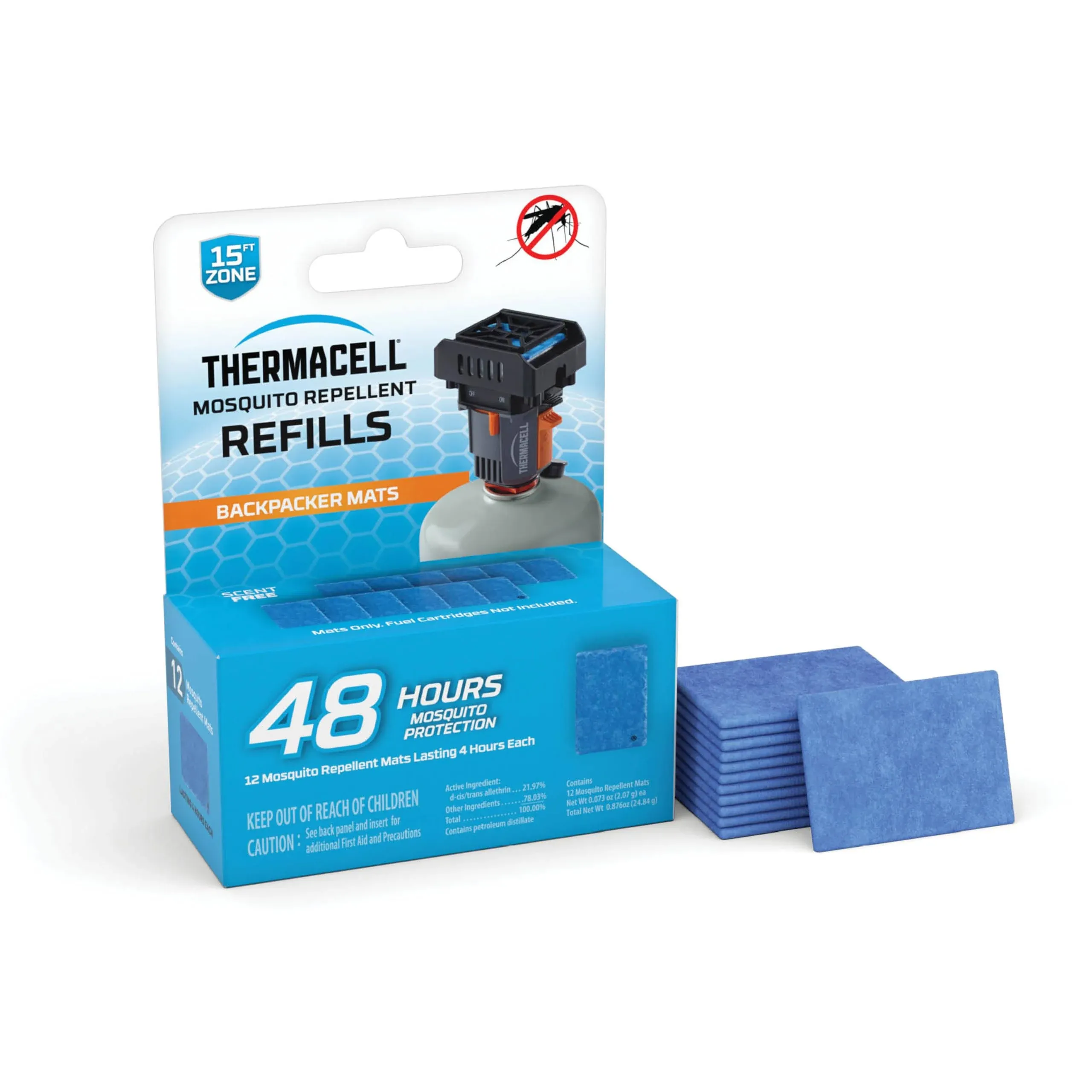 Thermacell M48 Backpacker Repellent Refills Effective 15 ft Odorless