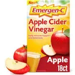 Emergen-C Apple Cider Vinegar Vitamin C Fizzy Drink Mix, Dietary Supplement for Immune Support, Apple - 18 Count