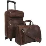 Amerileather Leather 2 Piece Luggage Set