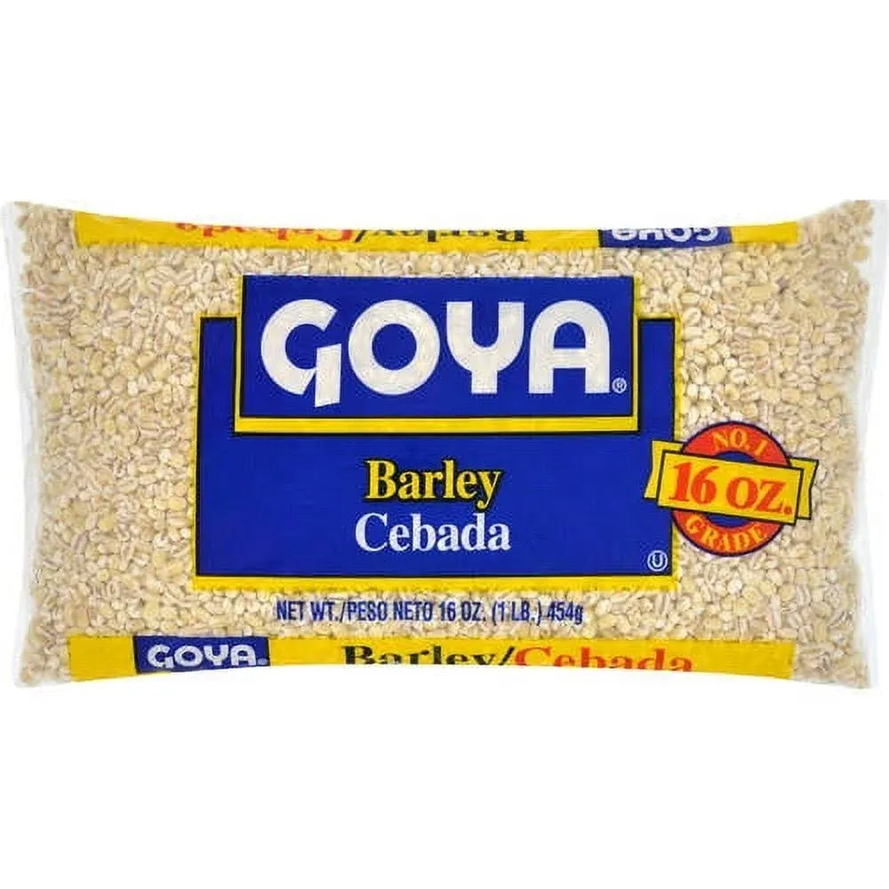 Dry Barley Grain by Goya, Pearl Barley, Pantry Staples, Cebada, Barley for Cooking, Cereal, and Soup, High in Fiber, Nutritious and Versatile, 16oz. Bag