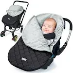 Orzbow Canopy Style Bunting Bag Weather in Car Seats and Strollers, Infant Blanket Warm in Winter (Black)