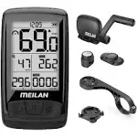 Meilan M4 Wireless Bike Computer, ANT+ BLE4.0 Bicycle Speedometer and Odometer with Cadence/Speed Sensor, Waterproof Cycling Computer with 2.5 inch