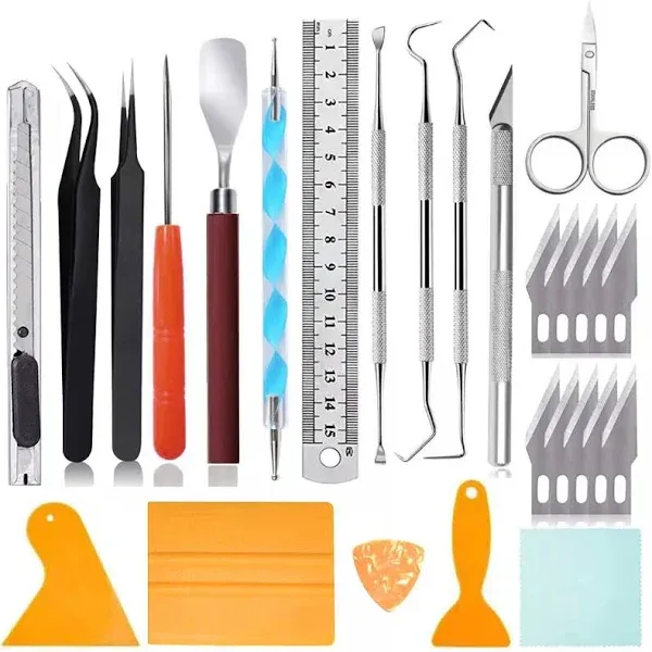 SHARKOOO 27 Pcs Craft Tools Set Vinyl Weeding Tools Craft Basic Set Craft Vinyl ...