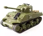  M4A3 US Medium Tank RC IR Battle Panzer 2.4Ghz 1/30 Scale Model Sherman