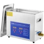 VEVOR Commercial Ultrasonic Cleaner 6L Professional Ultrasonic Cleaner 40kHz with Digital Timer&Heater 110V Excellent Cleaning Machine for Watch Instruments Industrial Parts Excellent Cleaner Solution