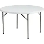 Plastic Development Group 4 Ft Round Indoor Outdoor Folding Banquet Table