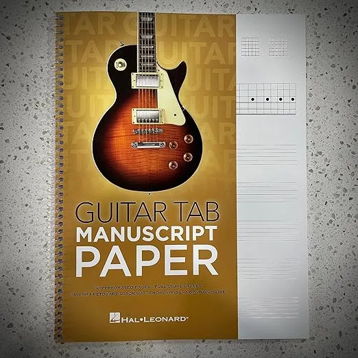 Guitar Tab Manuscript Paper