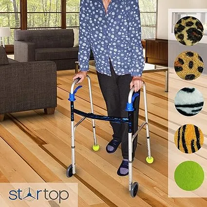 Deluxe Pre Cut Walker Tennis Ball Glides - Walkers Legs Universal Precut Glide Balls, Accessories Gifts for Elderly Seniors or Medical Rehab