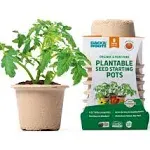 Back to the Roots Organic & PLANTABLE 4.25" Wide Seed Starting POTS (8 CT)