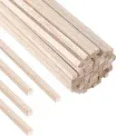 1/4 x 12 Inch 60 PCS Balsa Wood Sticks, Unfinished Wood Square Dowel Rods, Long Wooden Strips for Crafts, Tiered Cakes, Macrame Supplies, Tiered Cakes Wood Strips, Plant Support, DIY