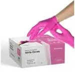 Fifth Pulse Nitrile Exam Latex Free & Powder Free Gloves - Black - Box of 50 Gloves (Medium)