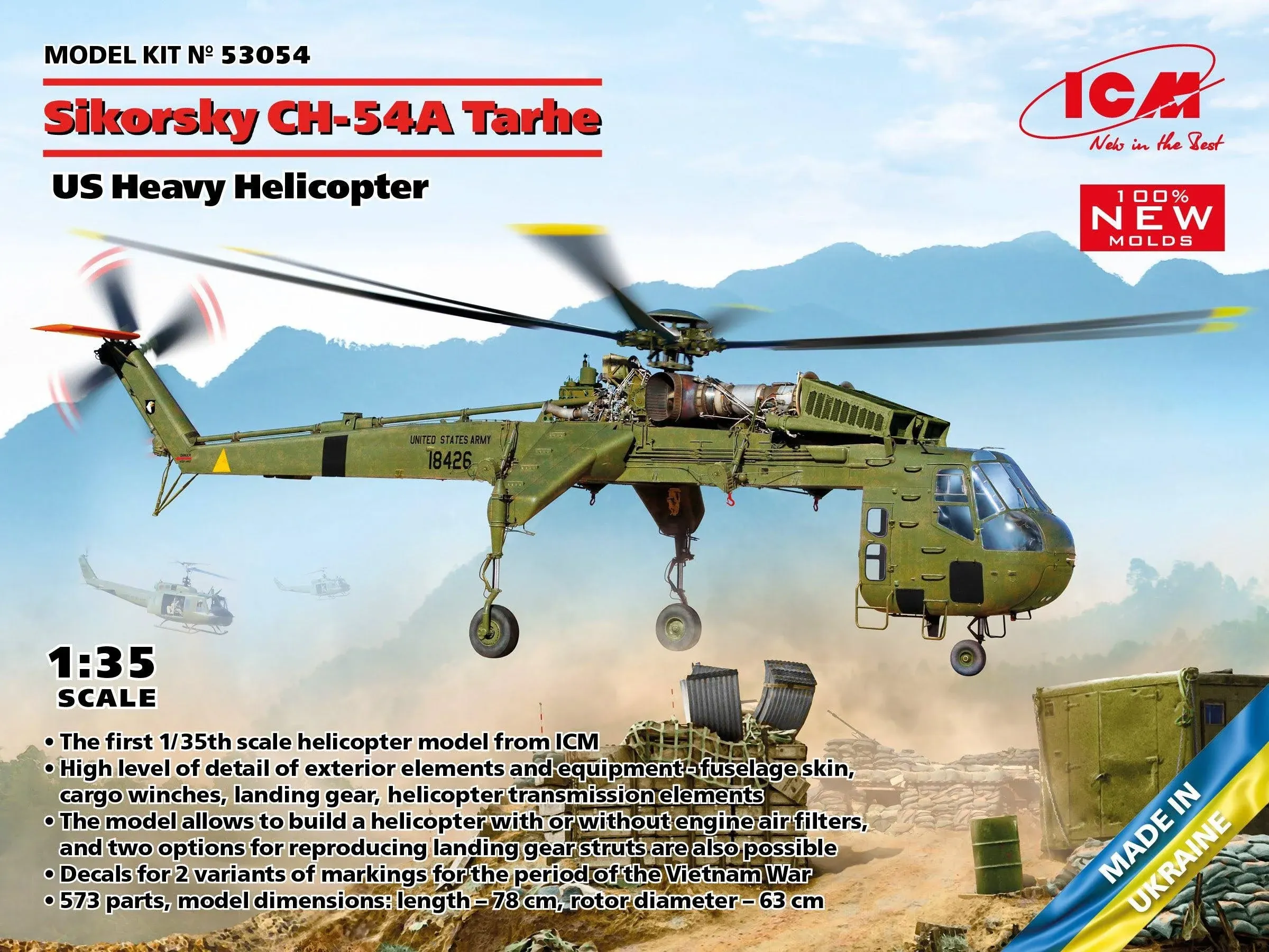 ICM 53054 - 1/35 - Sikorsky CH-54A Tarhe US heavy helicopter