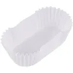 SENTOP 1000pcs Oval Paper Baking Cups, Safe Grease Proof Paper Tray High Temperature Cake Cup, Boat Shaped Cupcake Muffin BAK