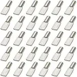 5mm Shelf Support Shelf Pins Kit 60Pcs Nickel Plated Spoon Shape Cabinet Furn...