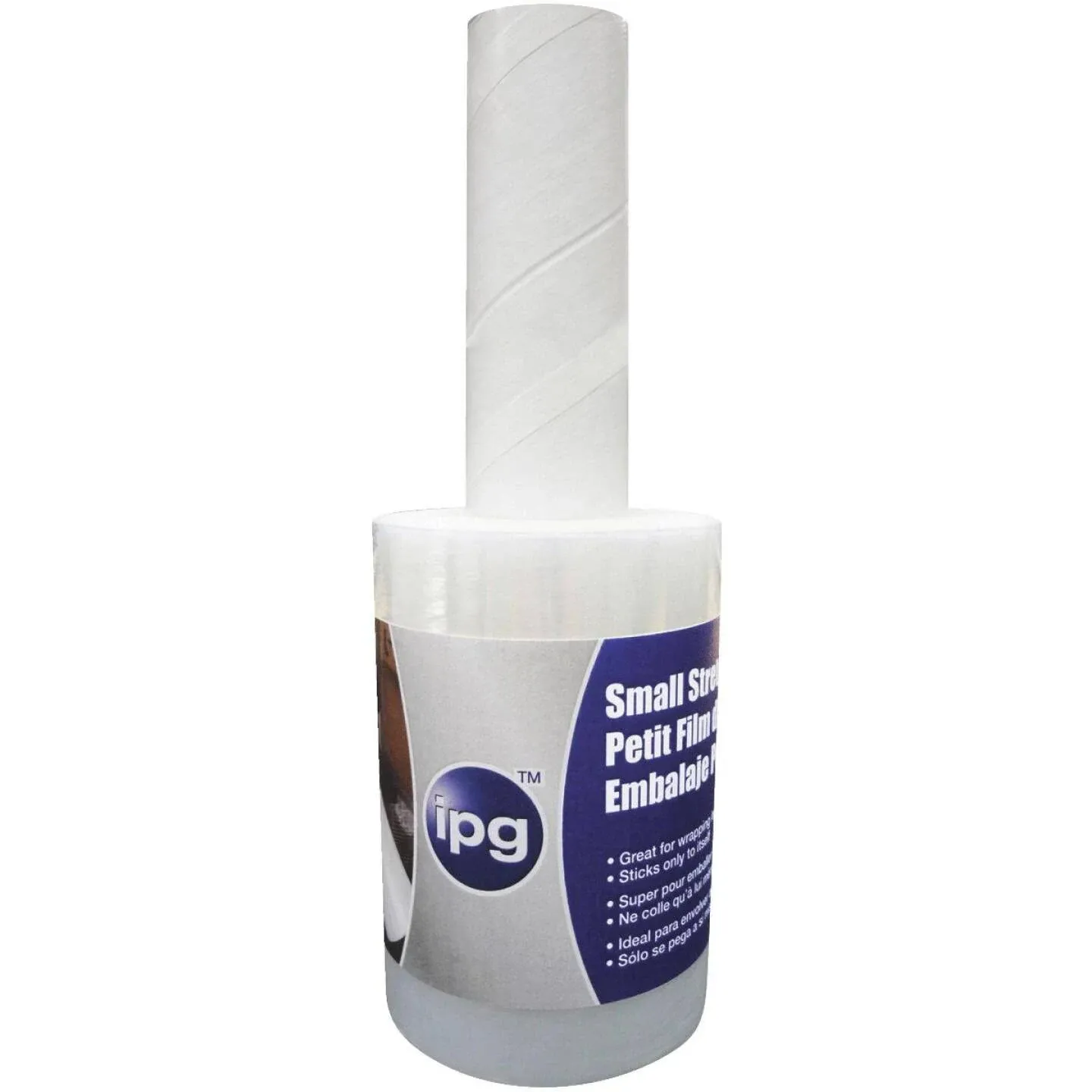 IPG Bundle Wrap Stretch Film, 5" x 1000 ft, (Single Roll With Handle)