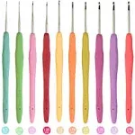 10pcs/set Small Size Crochet Hook Set, Lace Crochet Hooks 0.5mm - 2.75mm Ergonomic Soft Grip Handle Crochet Hook Needles Thread Crochet Hooks Yarn Lace Knitting Needles