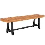 Sophia & William Outdoor Bench Garden Bench Wood 63" Patio Dining Bench Weatherproof