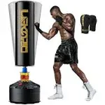 LEKÄRO Free Standing Punch Bag with Boxing Gloves, Heavy Boxing Bag with St